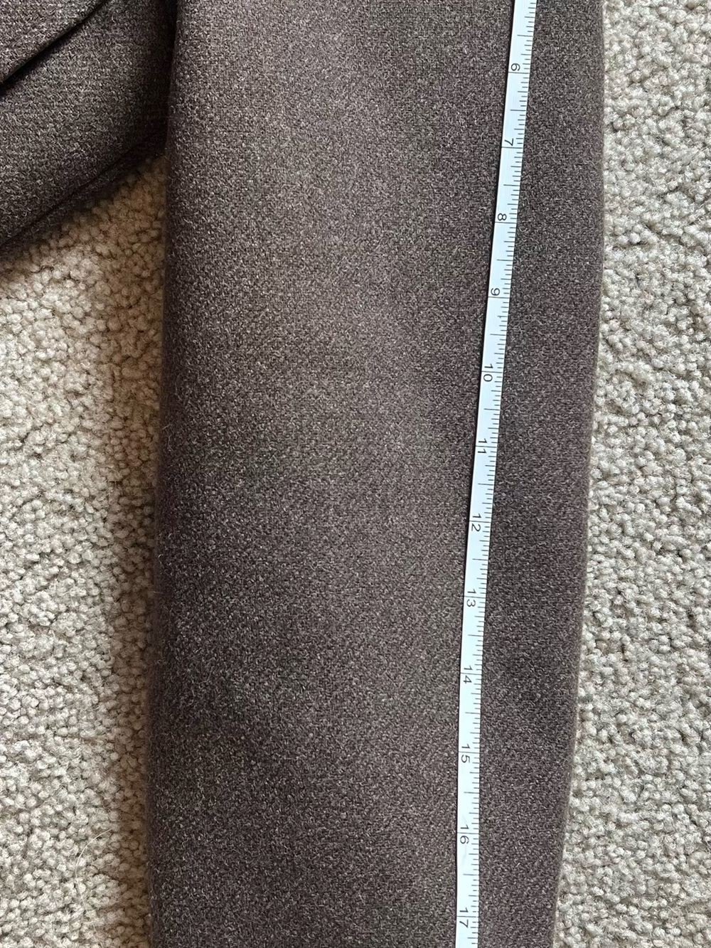 Zara Brown Cropped Pea Coat Size Small - Picture 8 of 8